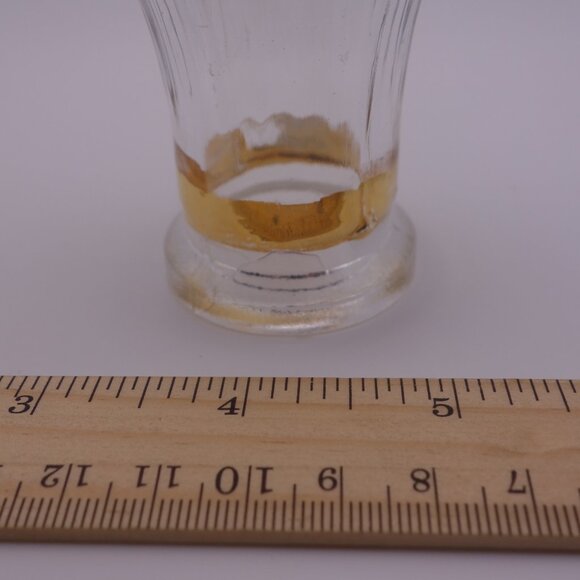 Set of One(1) Glass Bottle and Five(5) Shot Glasses with Gold Decoration - Picture 6 of 12